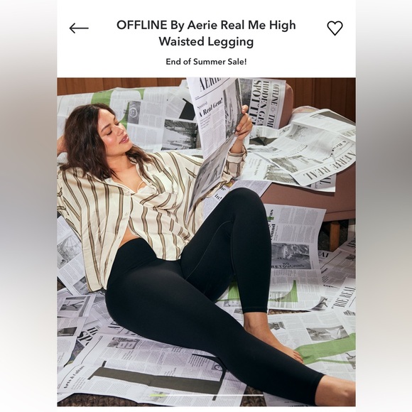 Offline by Aerie Real Me High Waisted Leggings in Black - Picture 1 of 9